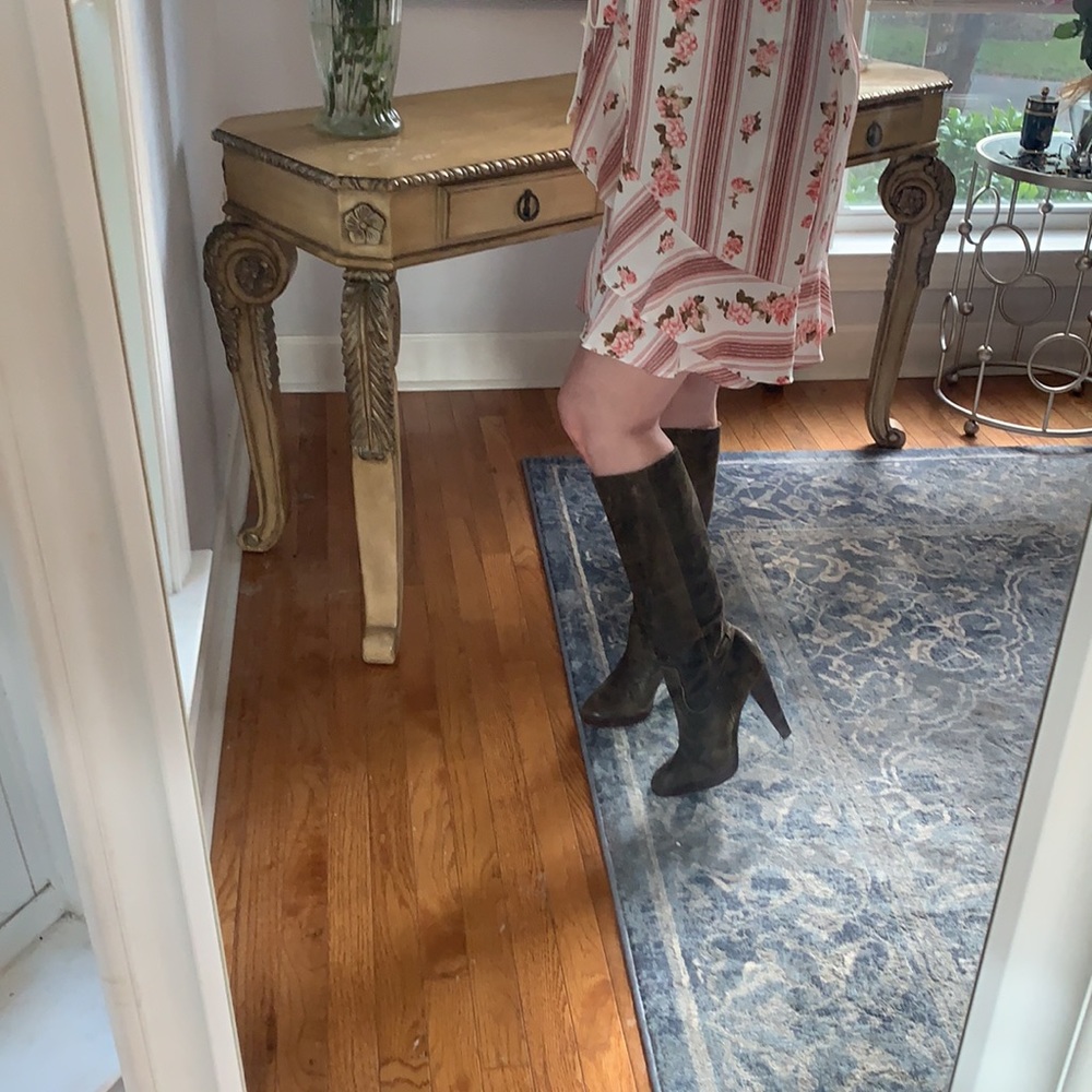 FRYE Harlow designer brown leather tall boots 9 - Picture 12 of 13